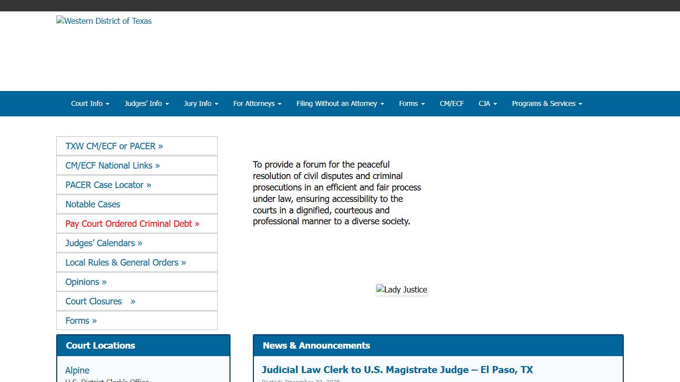 U.S. District Court – Western District of Texas